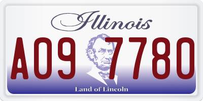 IL license plate A097780