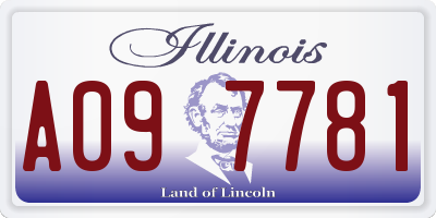IL license plate A097781