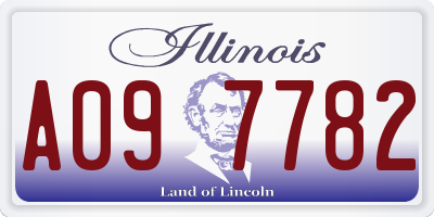 IL license plate A097782