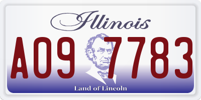 IL license plate A097783