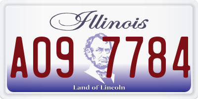 IL license plate A097784