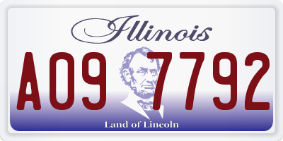 IL license plate A097792