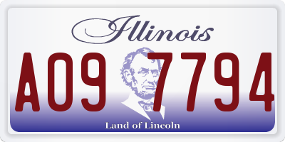 IL license plate A097794