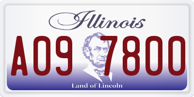 IL license plate A097800