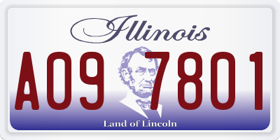 IL license plate A097801
