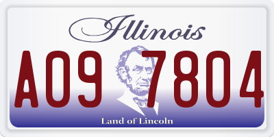 IL license plate A097804