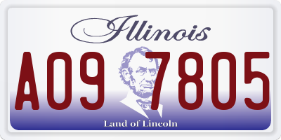 IL license plate A097805