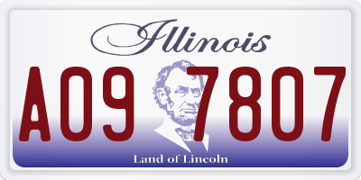 IL license plate A097807
