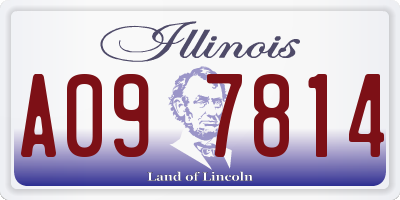 IL license plate A097814