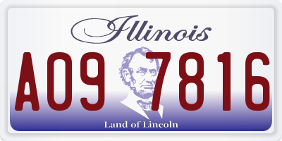 IL license plate A097816