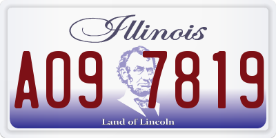 IL license plate A097819