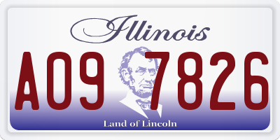 IL license plate A097826