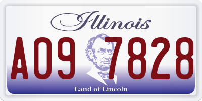 IL license plate A097828