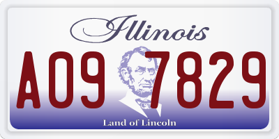 IL license plate A097829