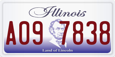IL license plate A097838