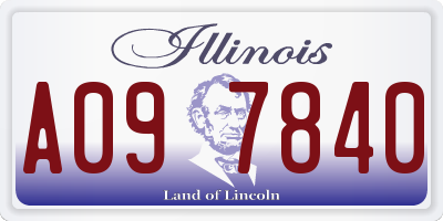 IL license plate A097840