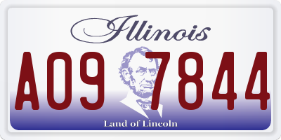 IL license plate A097844