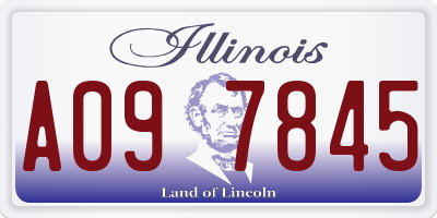 IL license plate A097845