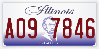 IL license plate A097846