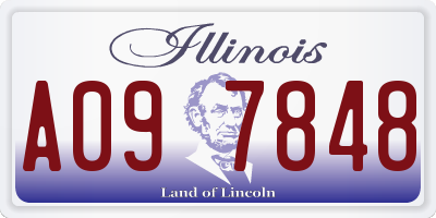 IL license plate A097848