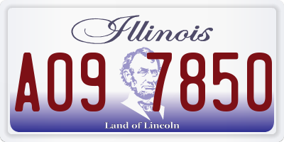 IL license plate A097850