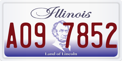 IL license plate A097852