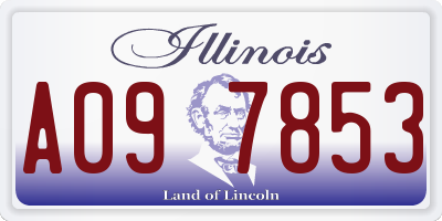 IL license plate A097853