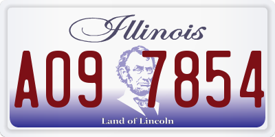 IL license plate A097854