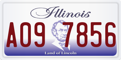 IL license plate A097856