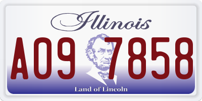 IL license plate A097858