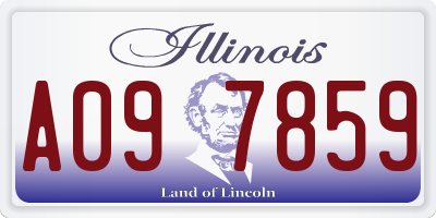 IL license plate A097859