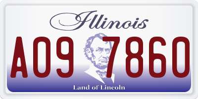 IL license plate A097860