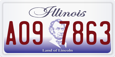 IL license plate A097863