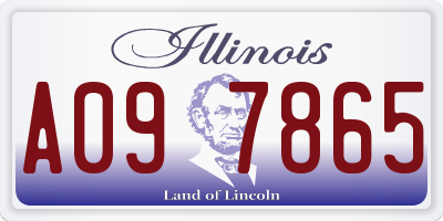 IL license plate A097865