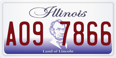 IL license plate A097866