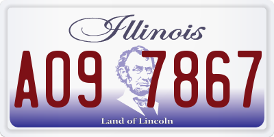 IL license plate A097867