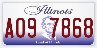 IL license plate A097868