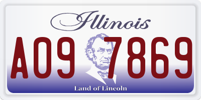 IL license plate A097869
