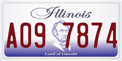 IL license plate A097874