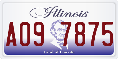 IL license plate A097875