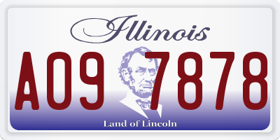 IL license plate A097878