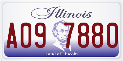 IL license plate A097880