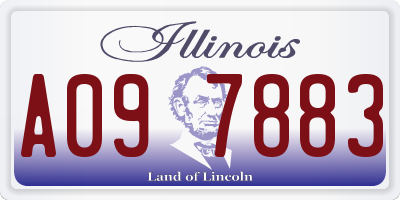 IL license plate A097883