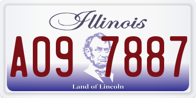 IL license plate A097887