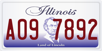 IL license plate A097892