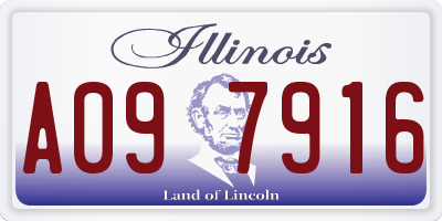 IL license plate A097916