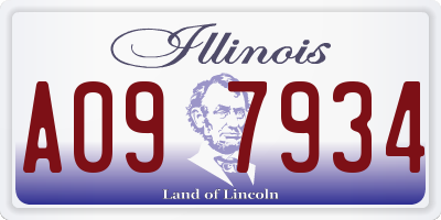 IL license plate A097934