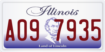 IL license plate A097935