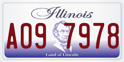 IL license plate A097978