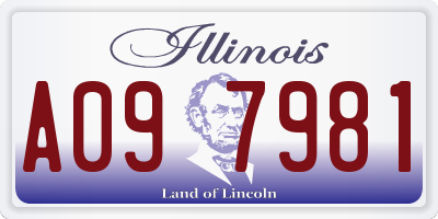 IL license plate A097981